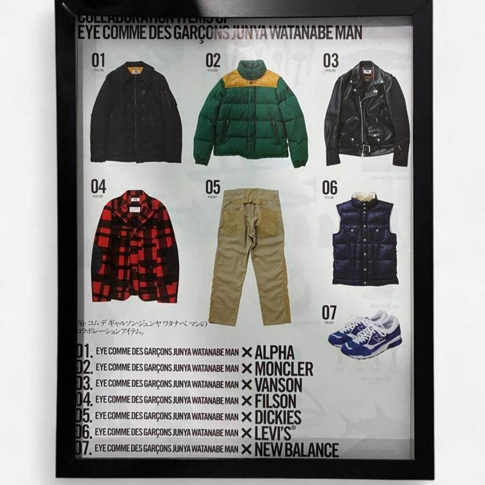 Junya watanabe Comme des garçons photo print cutout framed poster 9x11